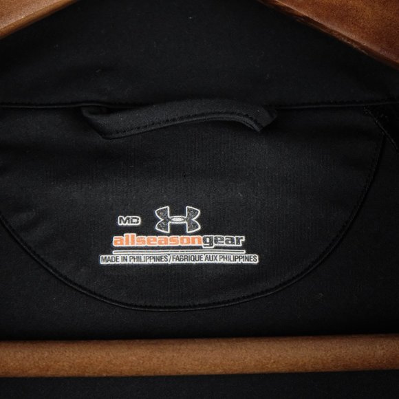 Under Armour Jacket Mens Medium Black All Season Lightweight Raglan Quarter Zip - Picture 8 of 8